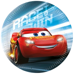 Papírové talíře „Auta“, 20 cm, 8 ks