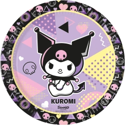 Papírové talíře „Kuromi“, 23 cm, 8 ks