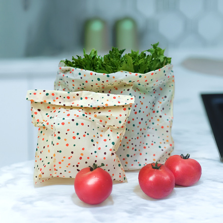 Voskové sáčky „Puntíky“ L 23×32 cm, 1 ks