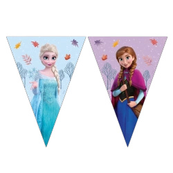 Papírová girlanda – vlajky „Frozen“ 2,3 m, 1 ks