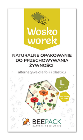 Voskový sáček „Louka“ – velikost L (23 × 32 cm), 1 ks
