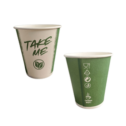 Papírový kelímek "Take me" 250 ml, ø 80 mm 50 ks.