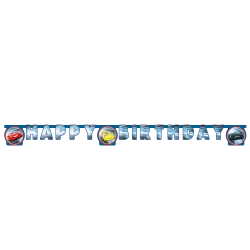 Papírový narozeninový banner Auta 2 m 1 ks