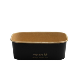 Obdélníkový papírový box černý s disperzí 750 ml, 17,3 x 12,1 x 5,7 cm, 50 ks