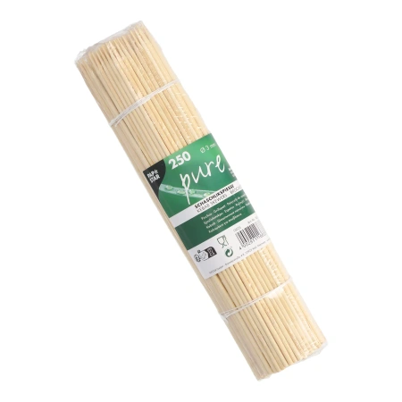 Dřevěné špejle na špízy, průměr 3 mm, 25 cm 250 szt.