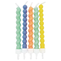 Narozeninové svíčky „Spiral Colors“, 10 ks.