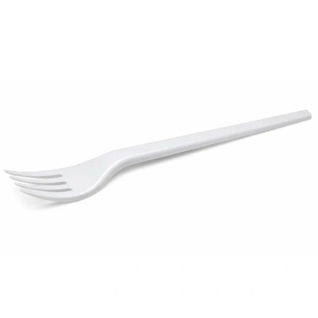 Vidličky C-PLA bílé, opakovaně použitelné, 17 cm, 50 ks