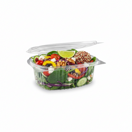 rPET nádoba s víčkem 500 ml, 15 x 12,5 x 5,5 cm, 50 ks