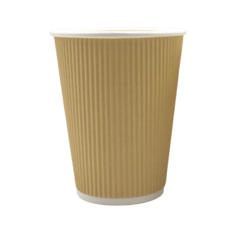 Hnědý kelímek z vlnitého papíru, disperzní, 350 ml, ø 90 mm 25 ks.