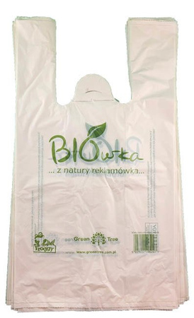 Biologicky odbouratelné reklamy PLA 27+14 x 50 cm 500 ks.