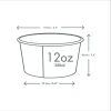 Miska z bambusového papíru „Feel Snug“, 350 ml, průměr 115 mm, 25 ks