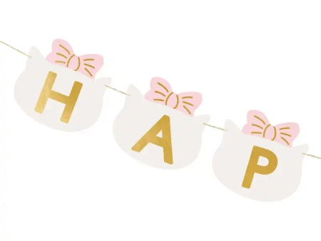 Papírový banner „Happy Birthday – Koťátka“, 2,8 m, 1 ks