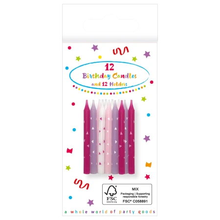 Narozeninové svíčky „Unicorn“, 12 ks.