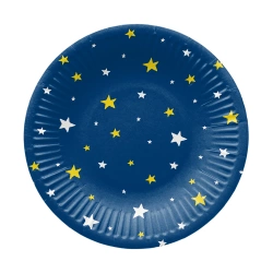 Papírový kulatý talíř "Starlit" Ø 18 cm, 8 ks