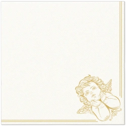 Ubrousky Premium Airlaid Cherubín První svaté přijímání 40 x 40 cm, 12 ks