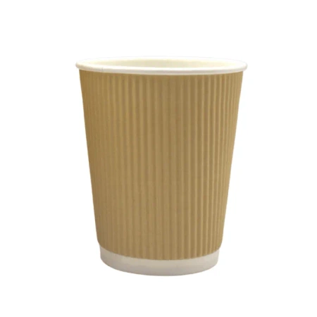 Hnědý kelímek z vlnitého papíru, disperzní, 250 ml, ø 80 mm 25 ks.