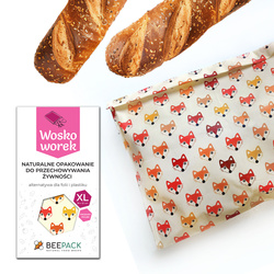 Voskové sáčky „Lišky“ XL 36 × 32 cm, 1 ks.