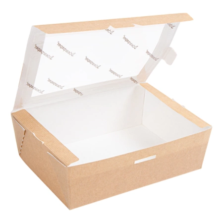 Krabička s papírovým okénkem 1000 ml, 17 x 12 x 5,5 cm 50 ks.