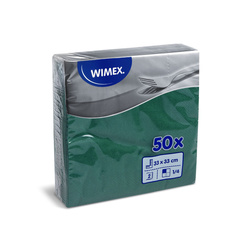 2vrstvé ubrousky Tmavě zelená (lahevní) 1/4 33 × 33 cm, 50 ks.