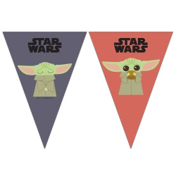Papírová vlajková girlanda STAR WARS Mandalorian 2,3 m 1 ks
