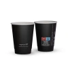 Dvoustěnný papírový kelímek černý 350 ml, průměr 90 mm 25 ks