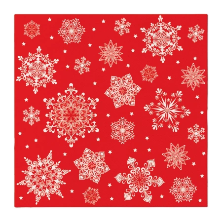 Ubrousky Premium Airlaid, "Snowflakes", 1/4, 40 x 40 cm, 12 ks.