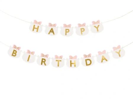 Papírový banner „Happy Birthday – Koťátka“, 2,8 m, 1 ks