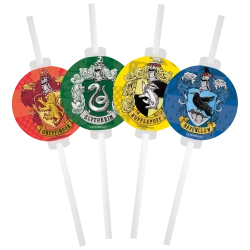 Papírová brčka Harry Potter, 22 cm, 4 ks.