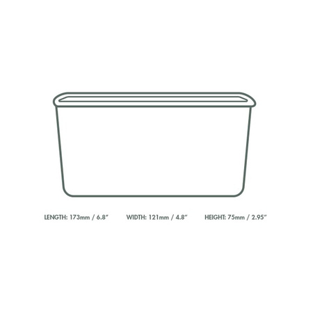 Obdélníkový papírový box černý s disperzí 1000 ml, 17,3 x 12,1 x 7,5 cm, 50 ks