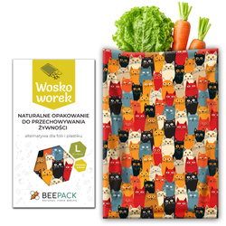 Voskový sáček „Kočky“ L 23 × 32 cm, 1 ks