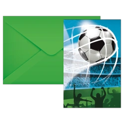 Pozvánky s obálkou Fotbal, 6 ks.
