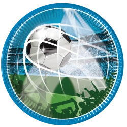 Papírové talíře „Fotbal“, 20 cm, 8 ks