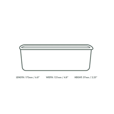 Obdélníkový papírový box černý s disperzí 750 ml, 17,3 x 12,1 x 5,7 cm, 50 ks