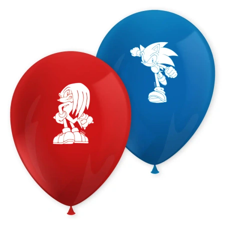 Latexové balonky „Sonic SEGA“ 28 cm, 8 ks