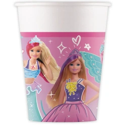 Papírový kelímek „Barbie“ 200 ml 8 ks