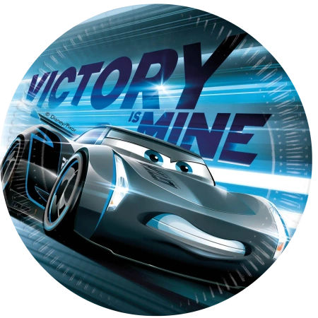 Papírové talíře „Auta“, 23 cm, 8 ks