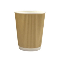 Hnědý kelímek z vlnitého papíru, disperzní, 250 ml, ø 80 mm 25 ks.