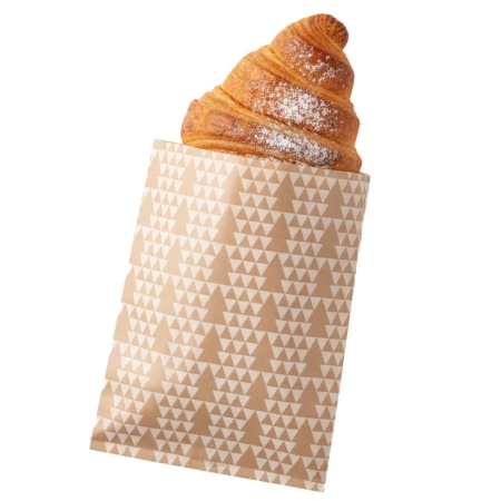 Vánoční kraft papírový sáček 12+5 x 18 cm, 250 ks.