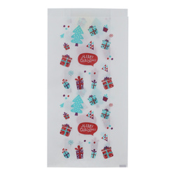 Vánoční bílý papírový sáček 15+6,5 x 29 cm 1000 ks.