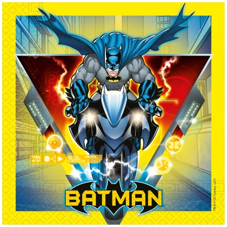 Dvouvrstvé ubrousky „Batman“, 33 × 33 cm, 20 ks