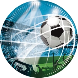 Papírové talíře „Fotbal“, 23 cm, 8 ks