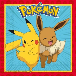 Dvouvrstvé ubrousky „Pokemon“, 33 × 33 cm, 20 ks