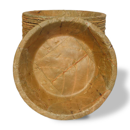 Hluboký talíř z listů stromu Sal, Ø 22,5 cm, výška 3,25 cm, 800 ml, 20 ks