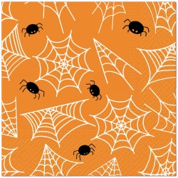 Třívrstvé ubrousky "Spider's Web / Halloween", 1/4, 33 x 33 cm 20 ks.