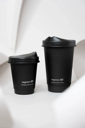 Dvoustěnný papírový kelímek černý 250 ml, průměr 80 mm 25 ks