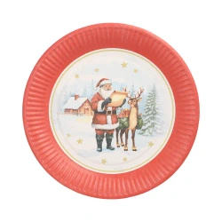 Papírový talíř kulatý "Dear Santa" 23 cm 10 ks