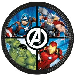 Papírové talíře „Avengers“, 23 cm, 8 ks