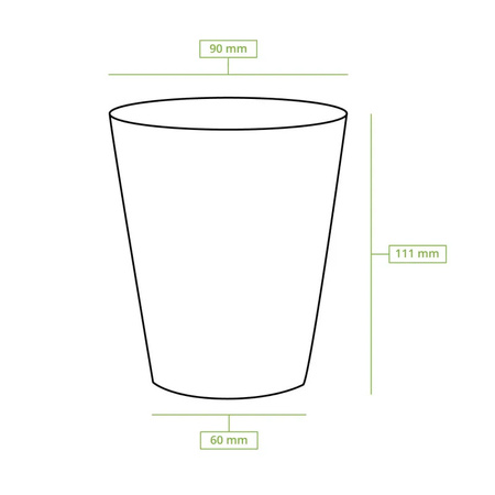 Kraftový papírový kelímek, disperzní, "Vánoční" 350 ml, ø 90 mm 50 ks.