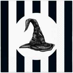 Třívrstvé ubrousky "Striped Hat / Halloween", 1/4, 33 x 33 cm 20 ks.
