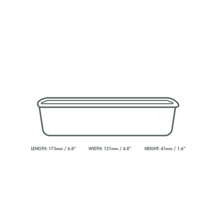 Obdélníkový papírový box černý s disperzí 500 ml, 17,3 x 12,1 x 4,1 cm, 50 ks